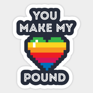 You Make My Heart Pound - Pride Month Heart Love Sticker